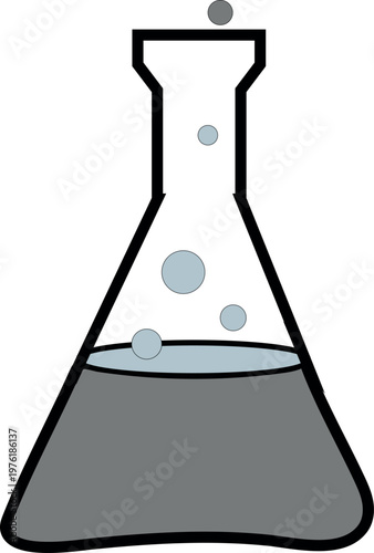 Test tube vector icon. laboratory flask icon