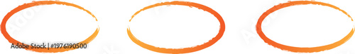 Three orange ring stains on a white surface
