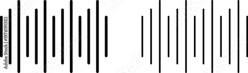 Graphic representation of sound waves or audio signal pattern
