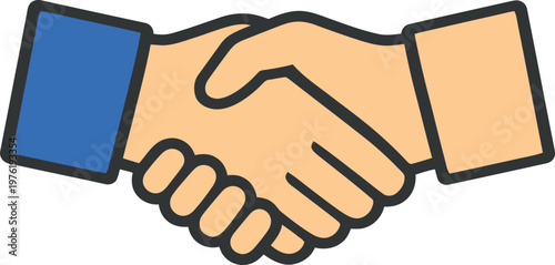 Handshake between two people in a business agreement