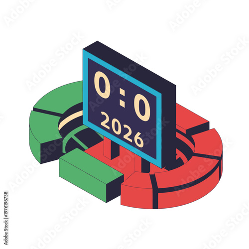 Scoreboard displays zero to zero tie.