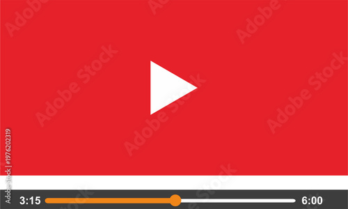 play button video, video icon, logo symbol banner, flat vector, social media sign, mobile app, web video mark vector.