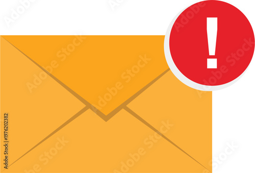 Mail warning icon vector template.