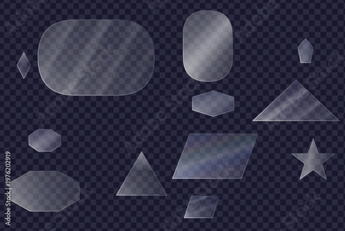 Frosted capsule glass UI button for digital dashboard design kit