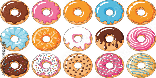 set of colorful easter eggs