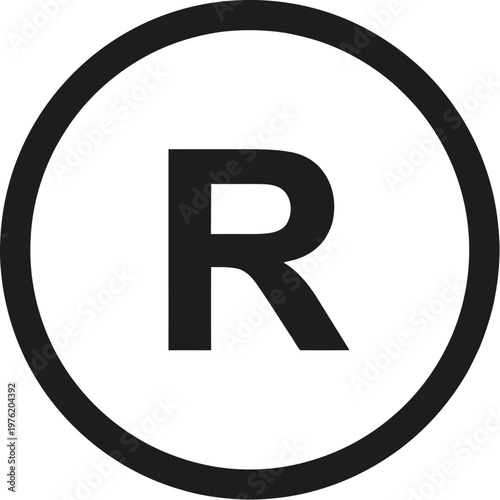 Registered trademark symbol vector graphic illustration