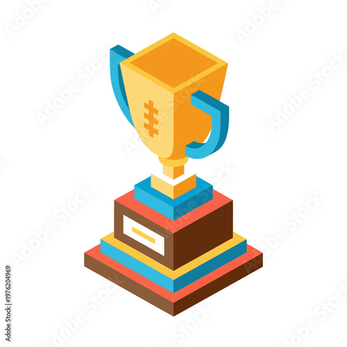 Golden Trophy Cup Award Symbol.