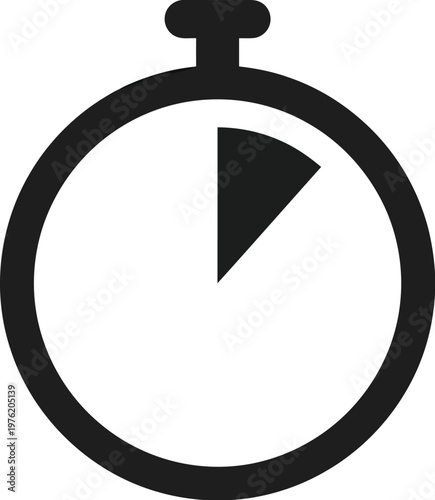 Vector graphic illustration of a stopwatch with a red label indicating EPS 10 format