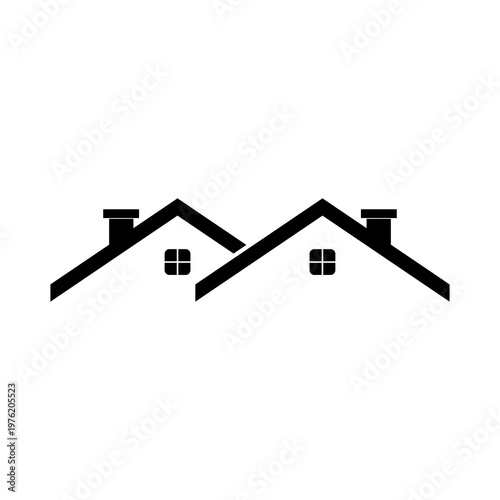 Simple Roof icon, real estate icon isolated on white background