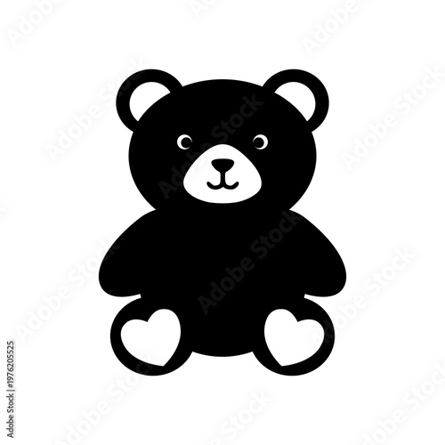 Teddy bear icon isolated on white background