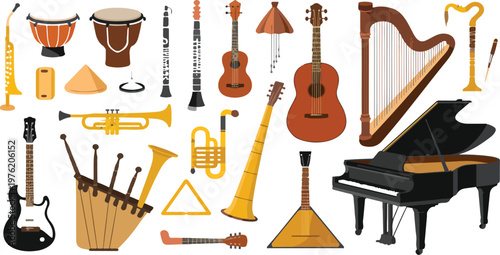 musical instruments vector illustration