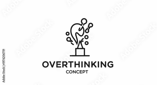 Abstract figure erupts from a platform, ideas bursting outwards