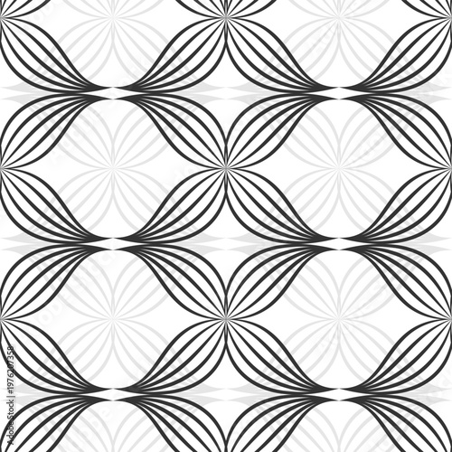 seamless botanical pattern of painted oriental motifs