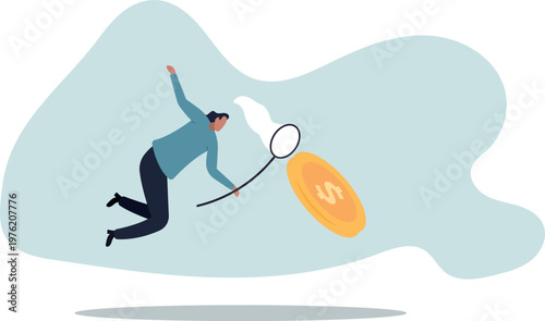 Chasing high performance active mutual fund, buying rising star stock or funds, catch or grab hot ETFs .human life and situation.