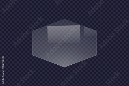 Glowing 3D glass hexagon geometry for abstract digital tech backdrop