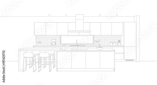 Architectural 3d illustration of a modern living room interior design project featuring house furniture and floor plan sketches for an apartment building construction