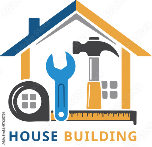 Home and building logo design. Vector illustration for real estate, construction and housing business branding