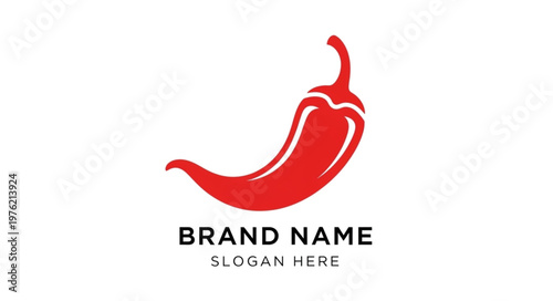 Vibrant Red Chili Pepper Illustration for Spicy Food Brand Identity.