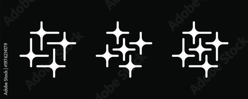Ai icon design. Artificial intelligence Star logo symbol sign vector illustration template