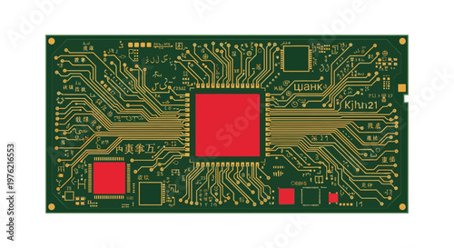 Close-up of a circuit board.