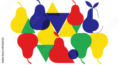 Colorful Pears in Various Shapes.