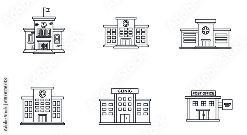 Medical clinic building hospital architecture.
