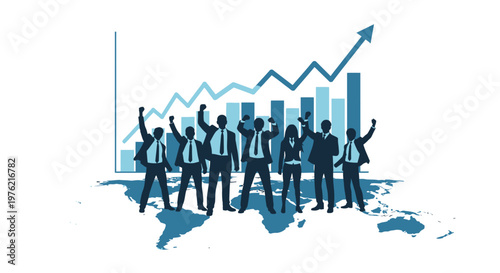 Business people celebrating success together.