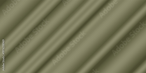 Khaki green brown silk satin. Gradient. Olive color. Еlegant abstract background for design, text. Light dark shade. Matte, shimmer. Curtain. Drapery. Fabric, cloth texture. VECTOR EPS10
