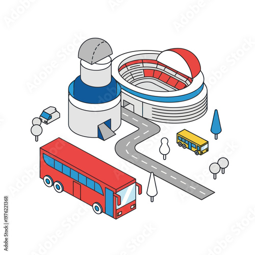 Red Double Decker City Bus.