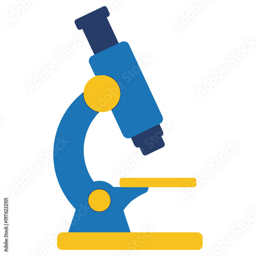 Microscope Icon: A vivid depiction of a microscope, perfect for illustrating scientific concepts and discoveries.