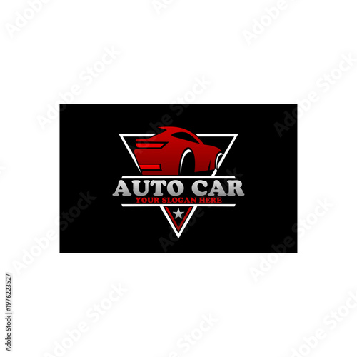 Sports car logo template suitable for Showroom, Vector Car Dealer Logo Design