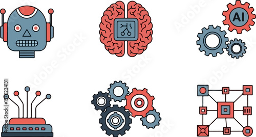 Artificial Intelligence Brain Illustration, Digital Mind and Automation Concept
