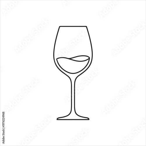 wine glass isolated on white
