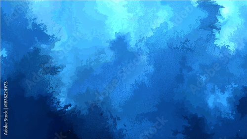 Vector Abstract water with dynamic hues shades from cyan to cerulean and deep marine evokes tranquility with texture gradients and liquid art of the water