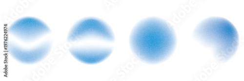 Set color circle gradient noise gradation. Abstract colorful watercolor blur mesh on isolated transparent background.