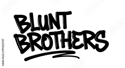 Blunt Brothers Graffiti Logo - Urban Street Art Style
