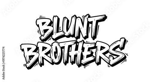 Blunt Brothers Graffiti Style Logo, Urban Art, Streetwear Brand