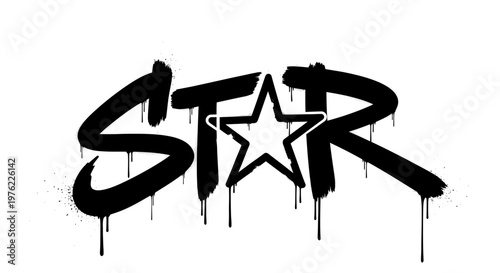 Graffiti Star Logo Design - Urban Art Style