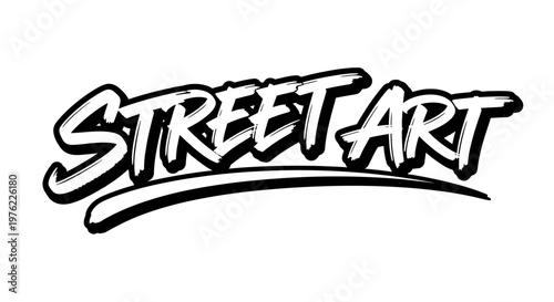 Graffiti Street Art Text Logo, Urban Art Style, Bold Typography