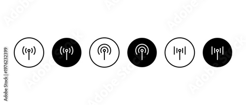 Wi-fi Antenna Icon Vector Set. Wireless Connection Symbol2