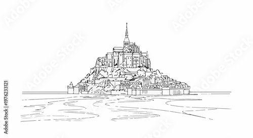 Monastic island fortress rises from tranquil waters