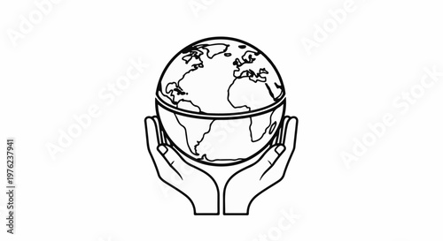 Hands cradling the Earth