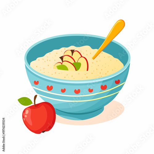 Grießbrei mit Apfelmus