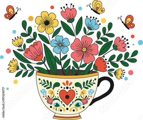 A beautiful floral gift featuring a pink and yellow spring daisy bouquet arranged in a decorative vase to bring the color of a summer garden blossom into your home