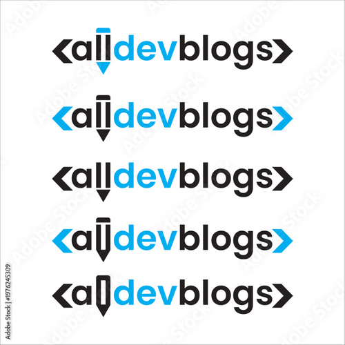 AllDevBlogs coding technology logo design concept 2026