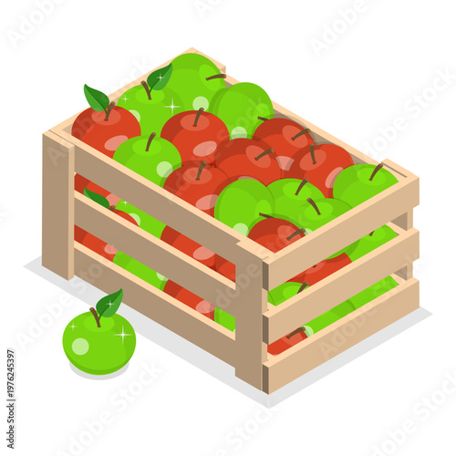 3D Isometric Flat Vector Illustration of Home Garden, Gardening Tools For Soil Preparation And Planting By People. Item 6