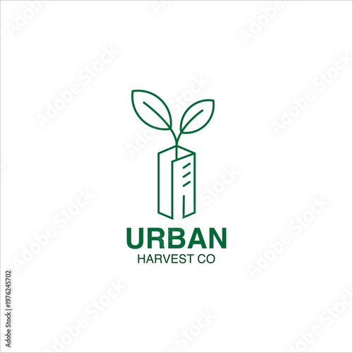 Building and leaf combine Urban logo design concept  2026