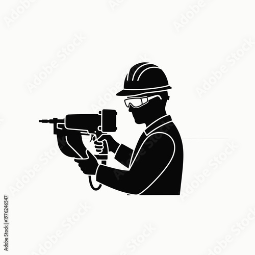 Silhouette of a hunter aiming a rifle