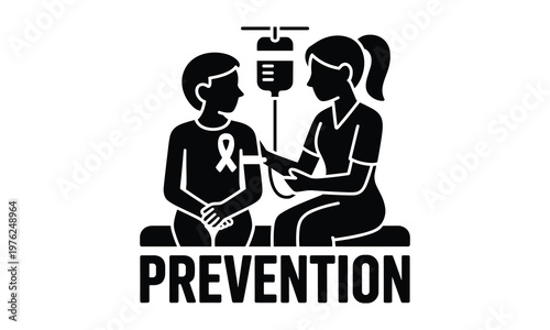Healthcare professional educating patient on prevention