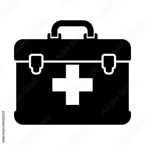 First aid kit medical emergency health care symbol
